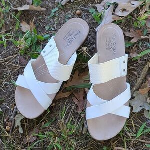 Kim Rodgers Nappy Strappy White Sandals